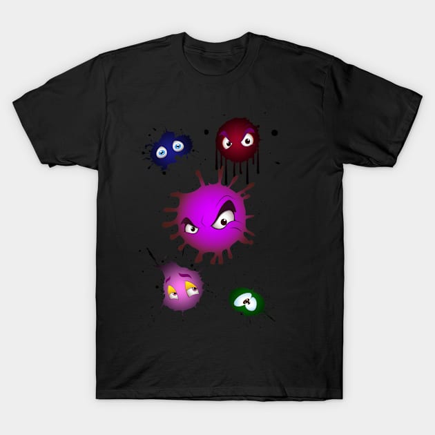 Angry Ink Drops T-Shirt by VeryPeculiar